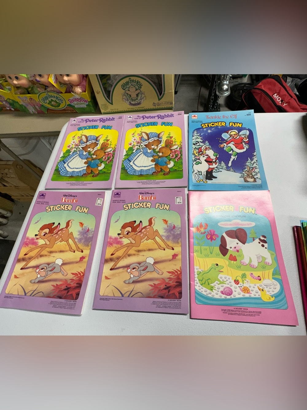 Vintage Golden Book 'Sticker Fun' Kids Books NEW